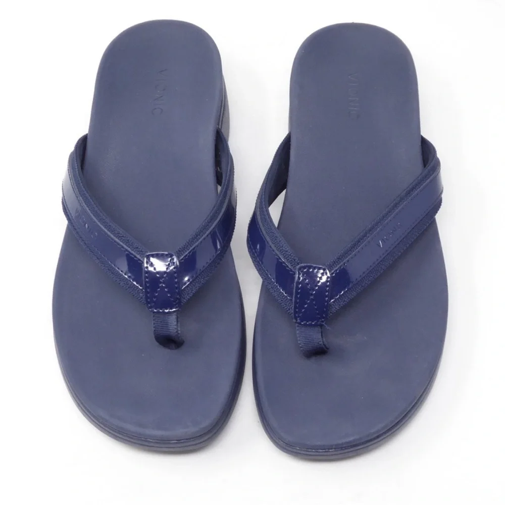 Vionic High Tide II Podiatrist Designed Navy Platform Flip Flop Sandals. Size 9 - Picture 2 of 13